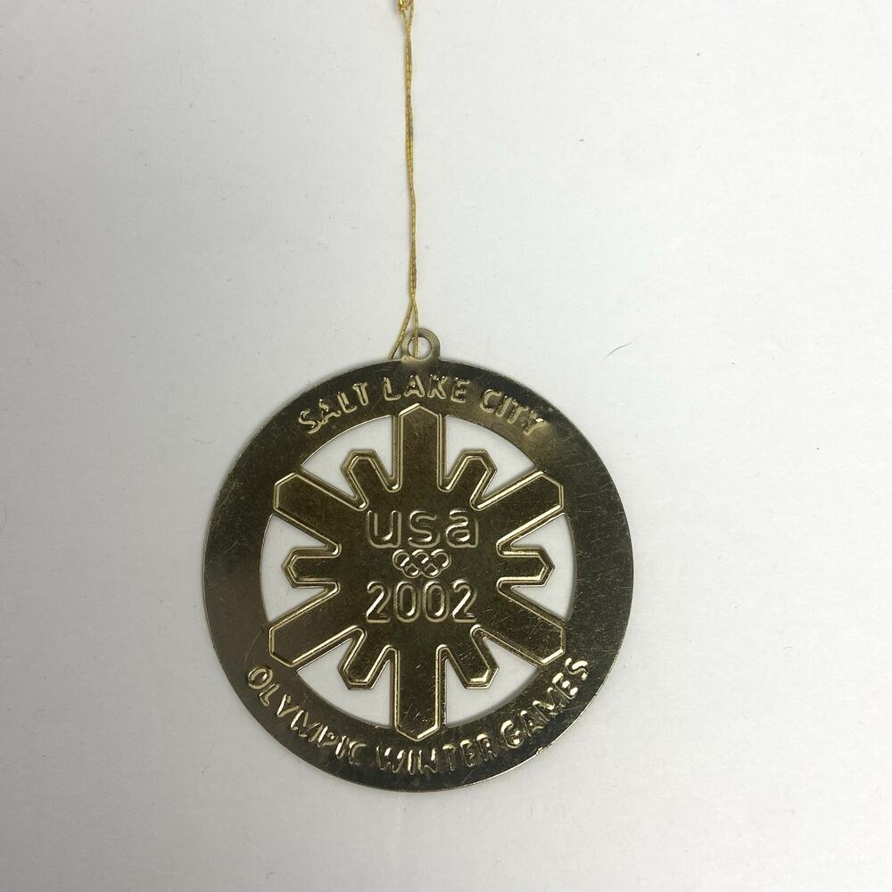 Olympic Winter Games 2002 Salt Lake City Gold Color Ornament
